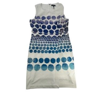 Donna Karan Sleeveless Blue Polka Dot Dress – SZ 14